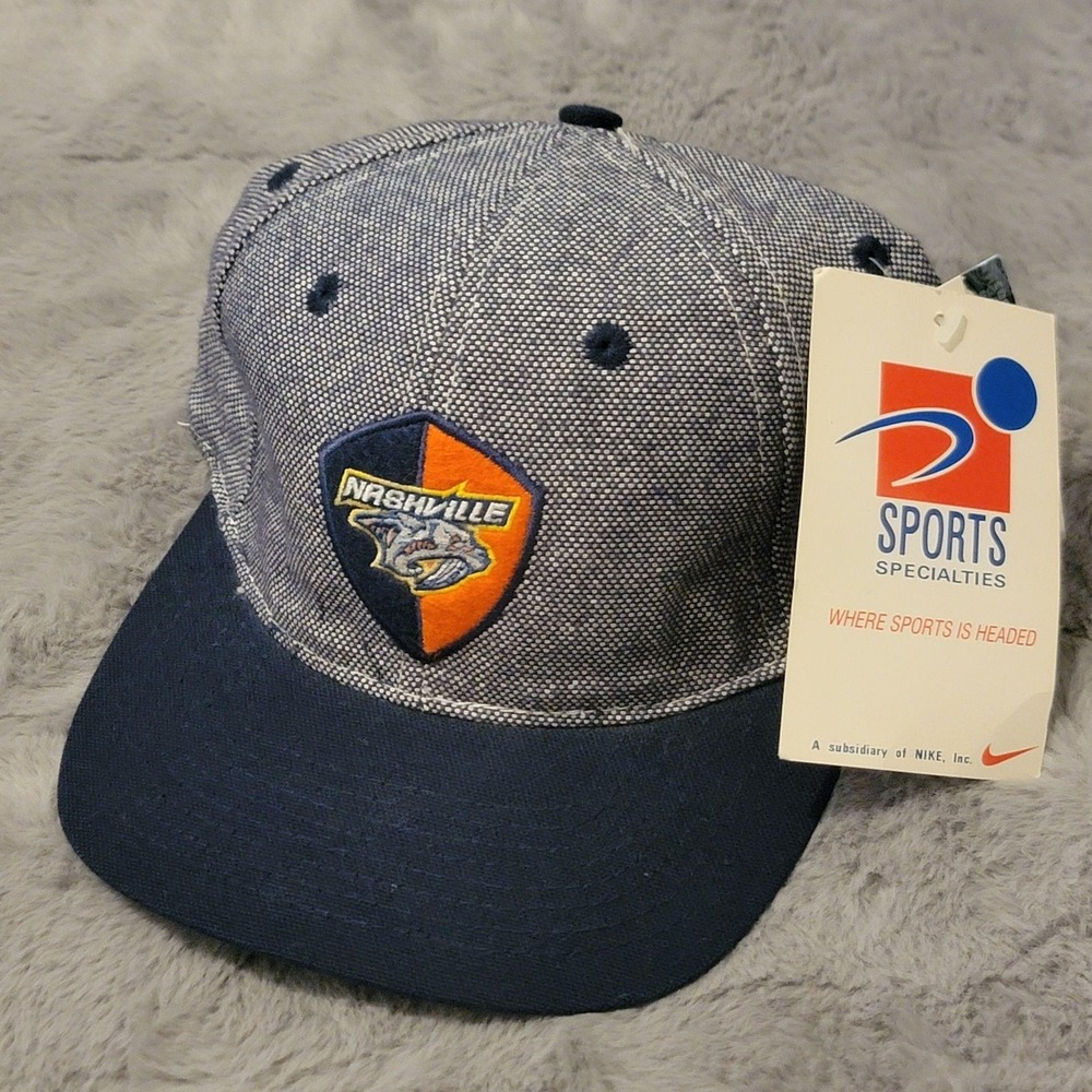 Vintage Nashville Predators Hat Cap Mens One Size NHL Sports Specialties 90s
